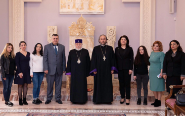 Catholicos of All Armenians Hosted the Teachers and Graduates of Nakashian Children's Home