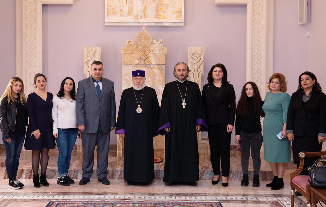 Catholicos of All Armenians Hosted the Teachers and Graduates of Nakashian Children's Home