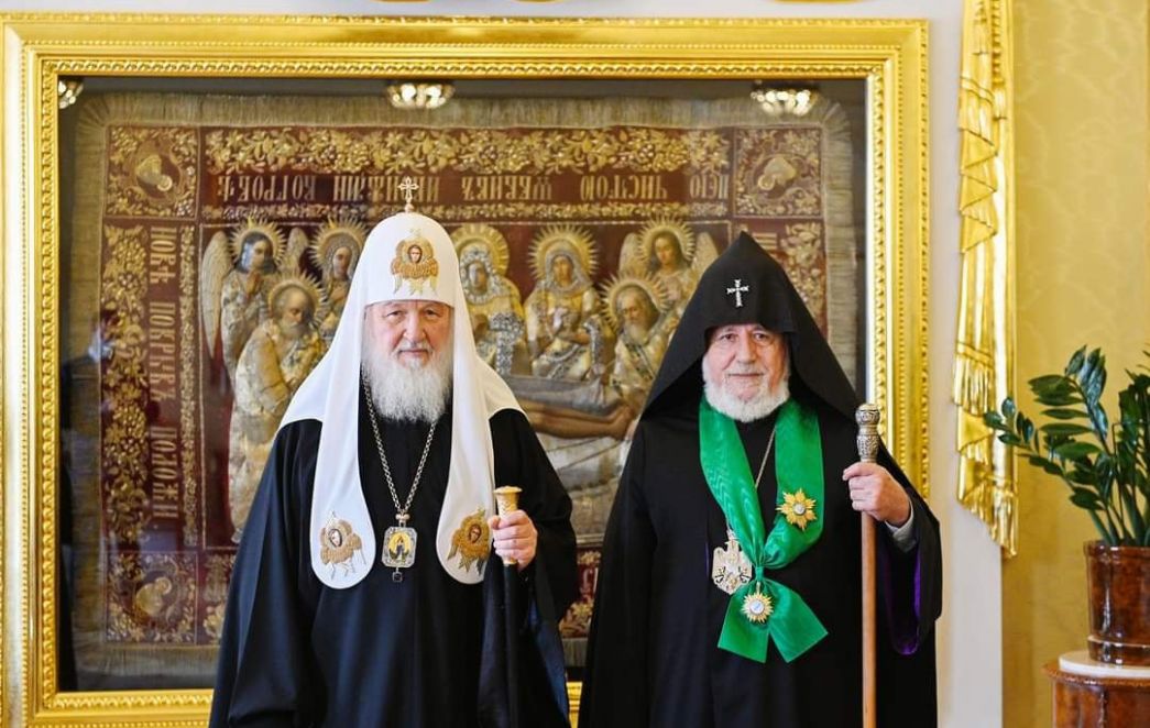 Catholicos of All Armenians Met with the Patriarch of Moscow and All of Russia