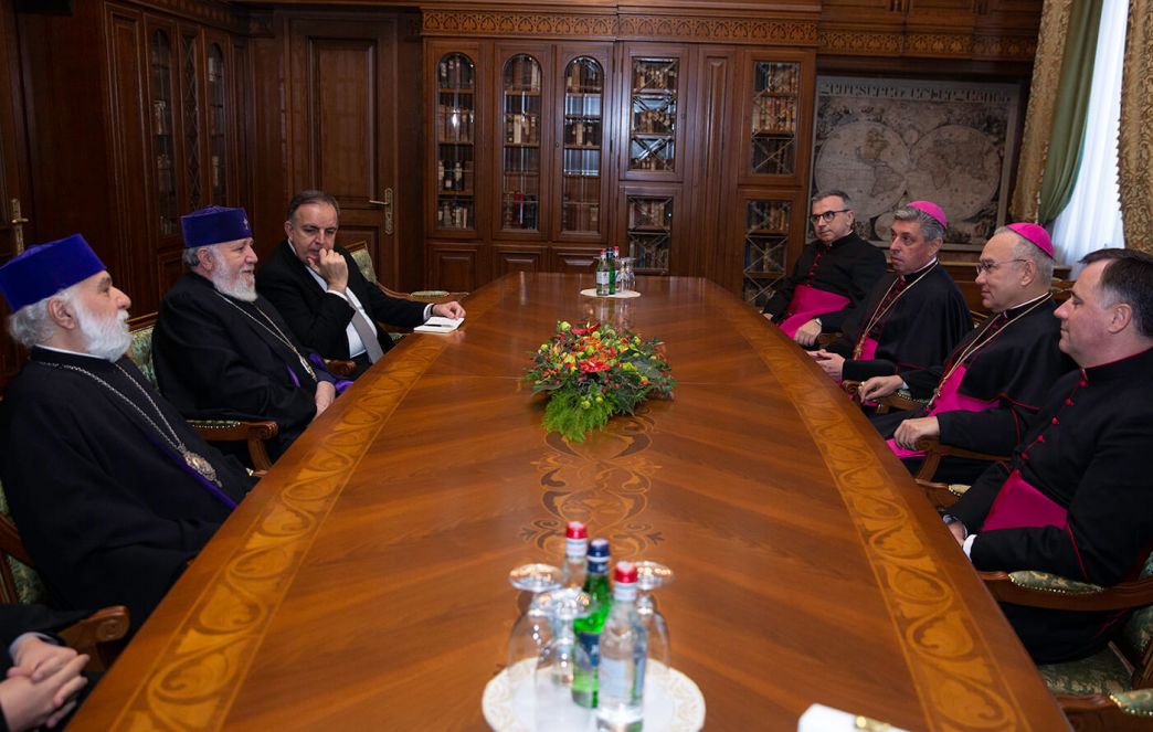 Catholicos of All Armenians Hosted Substitute for the Secretariat of State of the Holy See