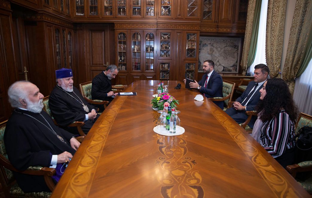 Catholicos of All Armenians Receives Ambassador of the Hellenic Republic to the Republic of Armenia