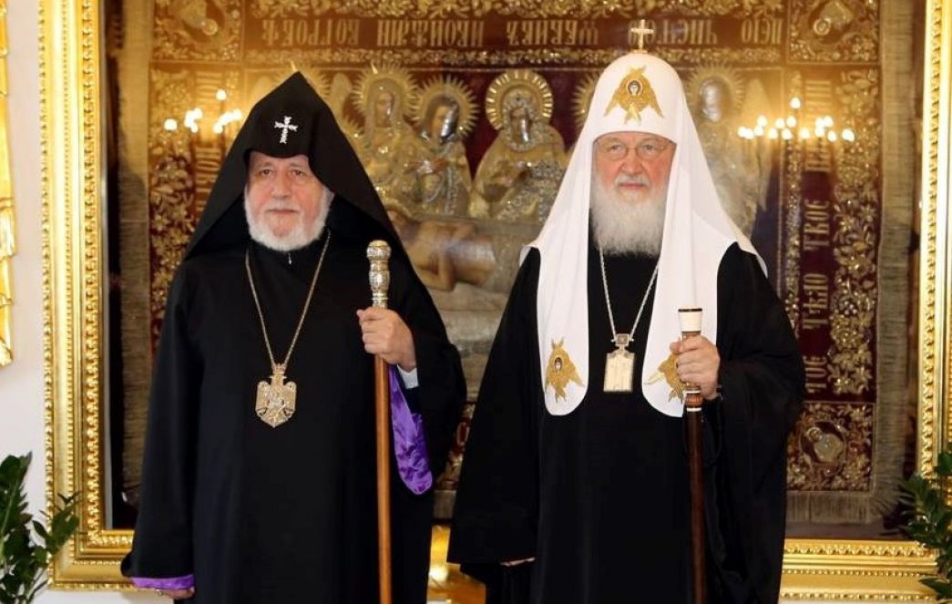 Catholicos of All Armenians Congratulates His Holiness Kirill I, Patriarch of Moscow and All Russia on His 75th Birthday