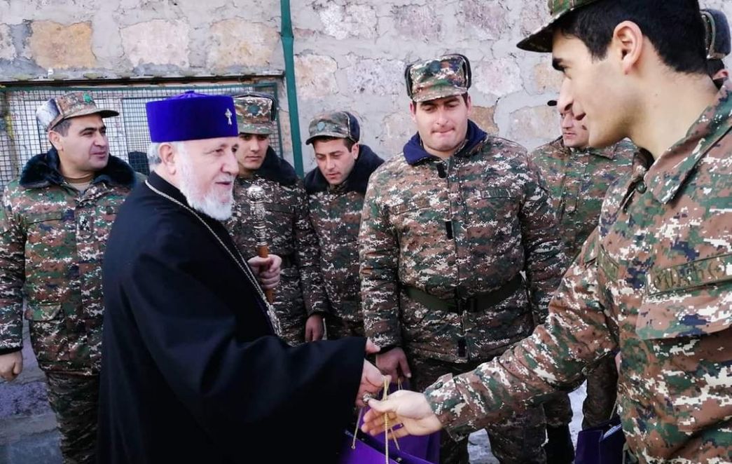 Ahead of Christmas  Catholicos of All Armenians Visited Military Positions