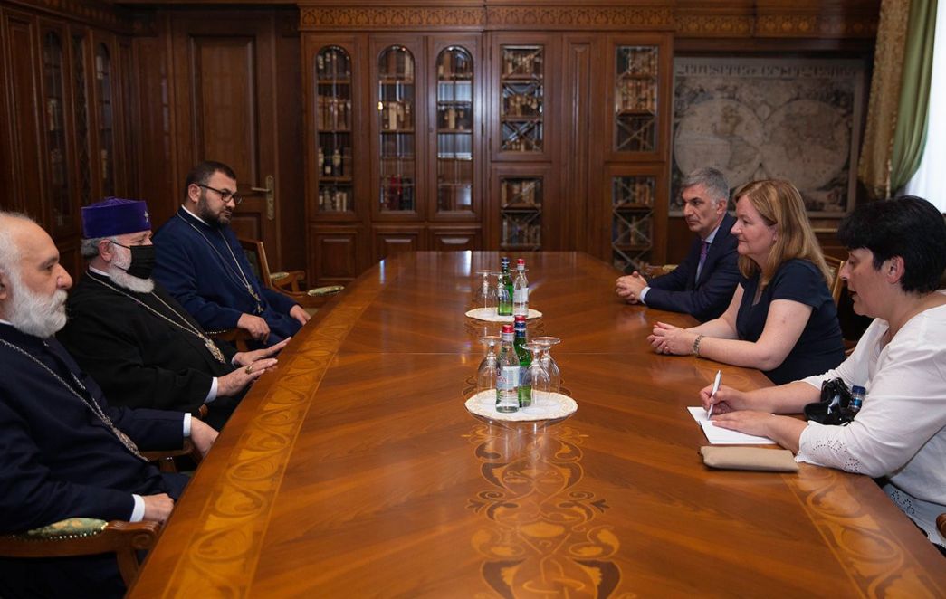 Catholicos of All Armenians Hosted the President of the Security and Defense Sub-committee of the European Parliament