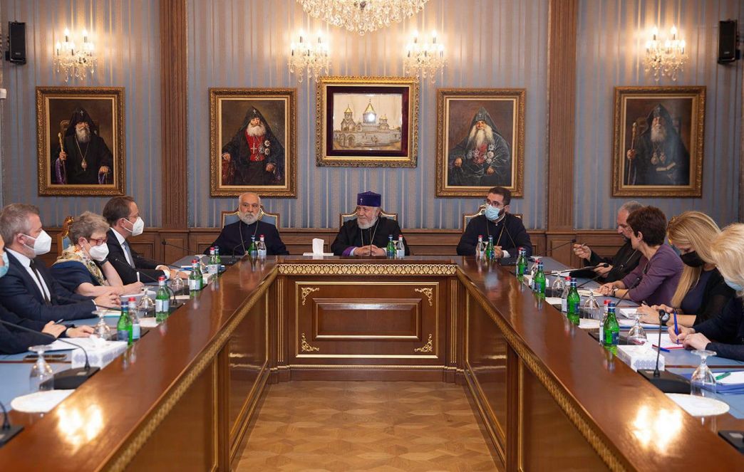 Catholicos of All Armenians Received European Commissioner for Neighborhood and Enlargement