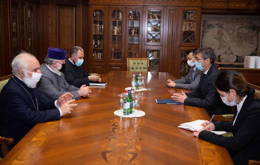 The Catholicos of All Armenians Received the Newly Appointed Ambassador of Kazakhstan to the Republic of Armenia