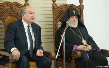 The President of the Republic of Armenia and the Catholicos of All Armenians Met
