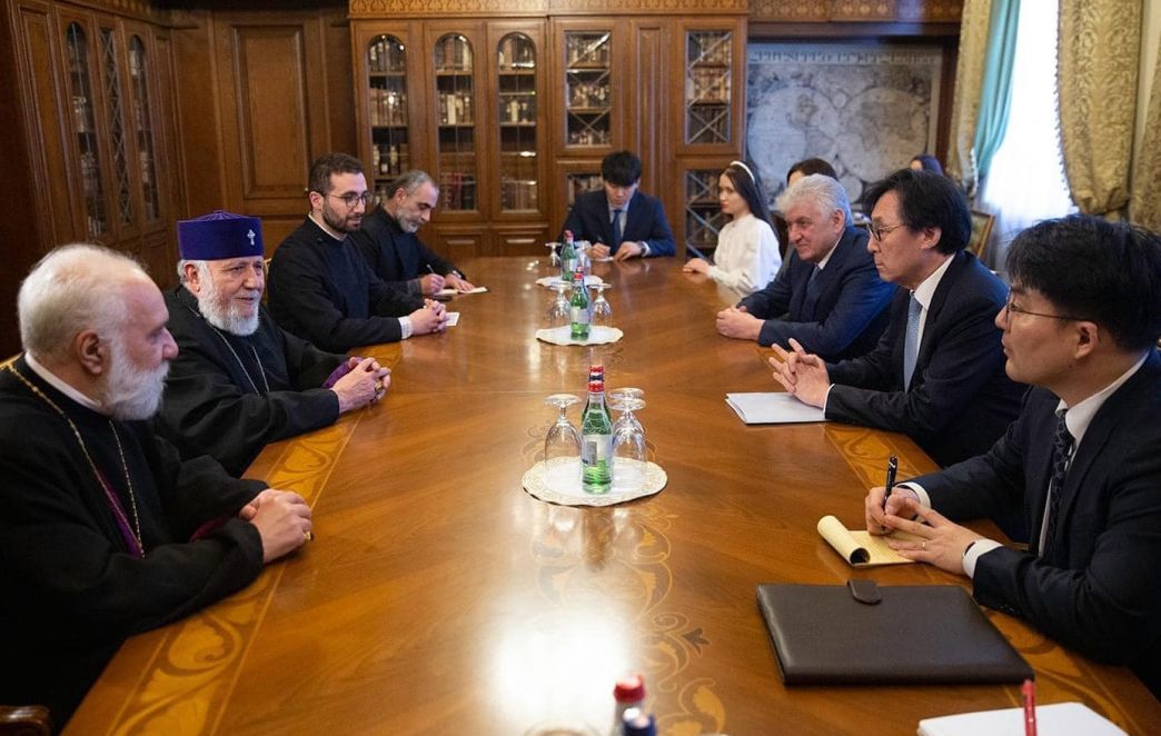 The Catholicos of All Armenians Received the Newly Appointed Korean Ambassador to Armenia