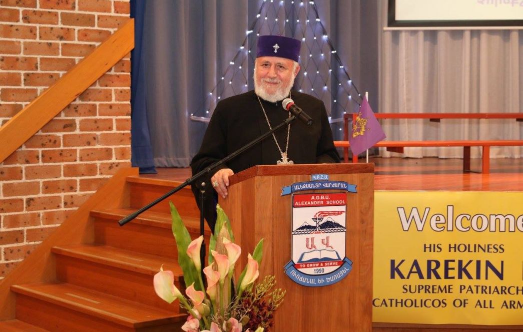 Catholicos of All Armenians Visited AGBU “Alexander” Primary School and “Alexander” Elderly House