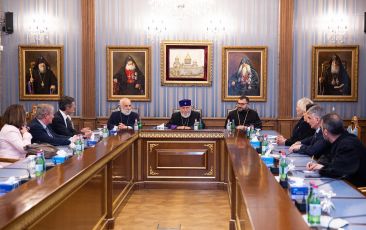 The Catholicos of All Armenians Received the Delegation of the French Senate