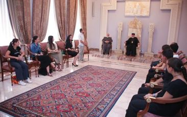 The Catholicos of All Armenians Received Members of the "Armenian Youth of France" Association