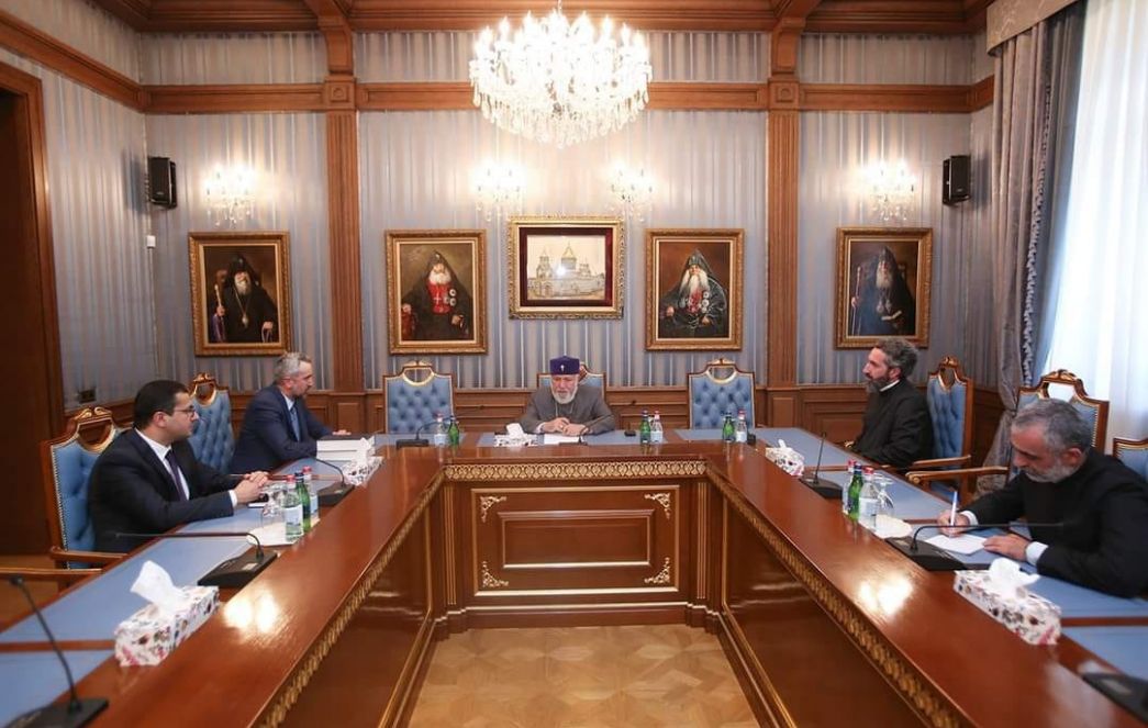 The Catholicos of All Armenians Received the Director and Deputy Director of Mashtots Matenadaran
