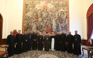 The Catholicos of All Armenians Received Catholic Clergymen