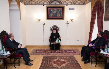 Catholicos of All Armenians Received Presidential Candidate Dr. Armen Sargsyan
