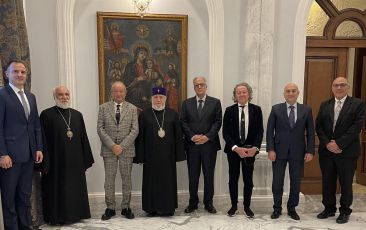 The Catholicos of All Armenians Received a Famous Egyptian Coptic Businessman