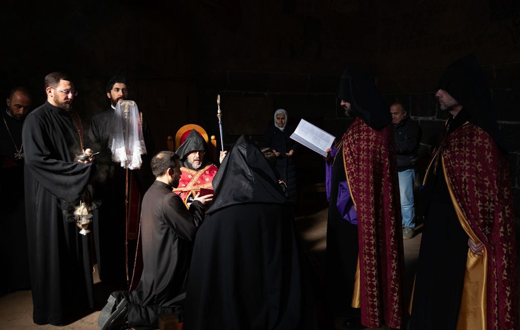 Granting of the rank of Archimandrite in the Church of St. Mesrop Mashtots in Oshakan