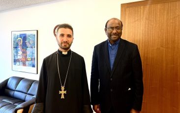 Meeting at the World Council of Churches Center and meeting with the WCC Secretary General in Geneva