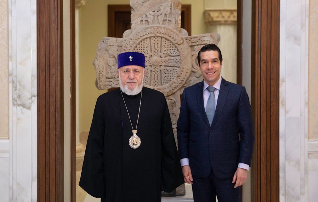 The Catholicos of All Armenians Received the Newly Appointed Ambassador of Brazil to Armenia