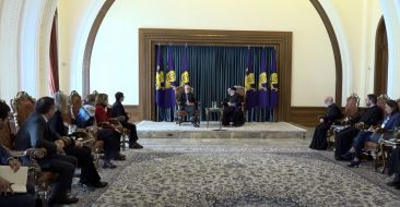 The Catholicos of All Armenians received the delegation led by the former Prime Minister of France