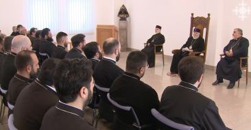 The Catholicos of All Armenians met the members of the Priest Accelerated Course
