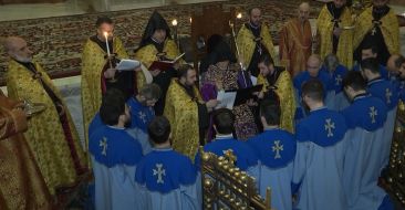 Ordination of new acolytes in the Holy Transfiguration church in Moscow
