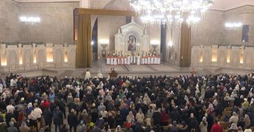 Candlelight Divine Liturgy in the St. Gregory the Illuminator Mother Church in Yerevan