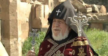 The Catholicos of All Armenians visited the Saint Sargis monastery in Ushi