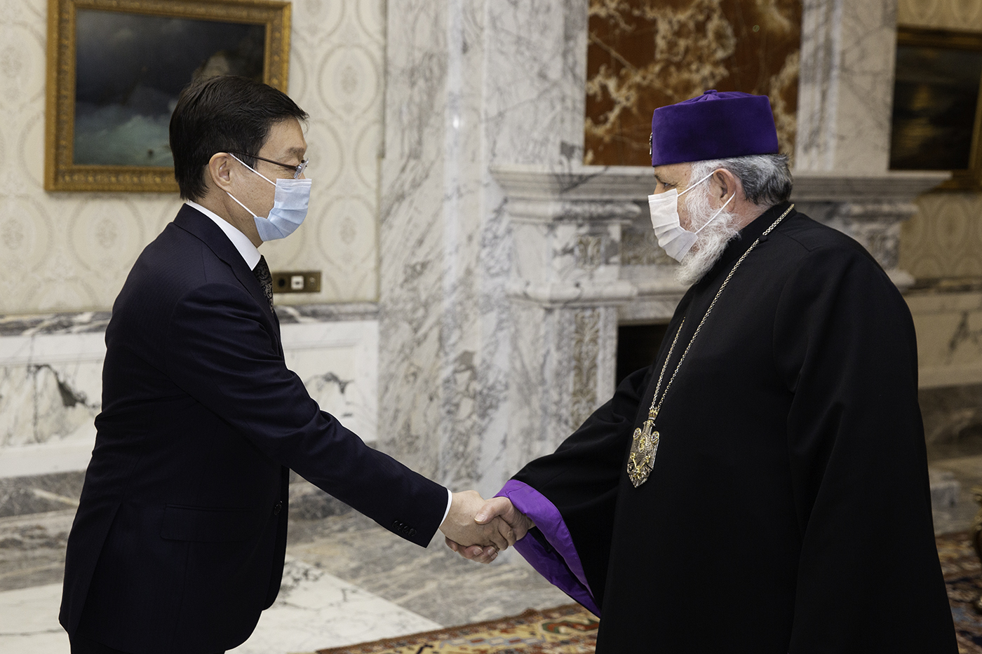 Catholicos of All Armenians Held a Farewell Meeting with the Ambassador of the Republic of Kazakhstan